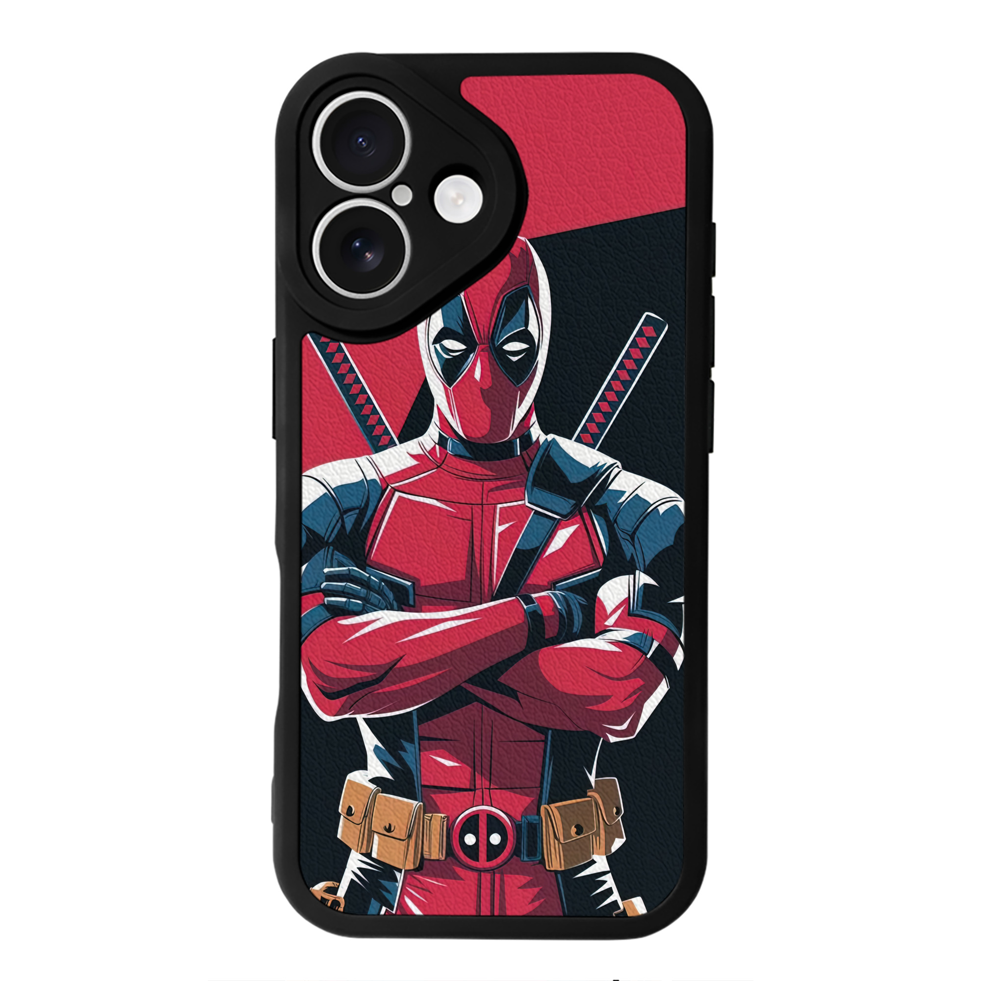 （画像用） Deadpool デッドプール 【iPhone 16シリーズ対応】シリコンスマホケース（レザー調） 材質：シリコン